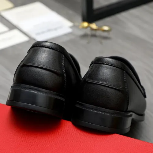 Replica Salvatore Ferragamo Leather Shoes For Men #1433630 $88.00 USD for Wholesale