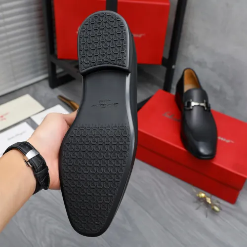 Replica Salvatore Ferragamo Leather Shoes For Men #1433640 $105.00 USD for Wholesale