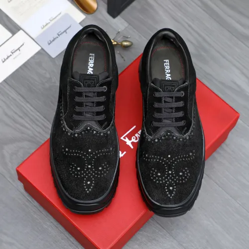 Replica Salvatore Ferragamo Leather Shoes For Men #1433643 $115.00 USD for Wholesale