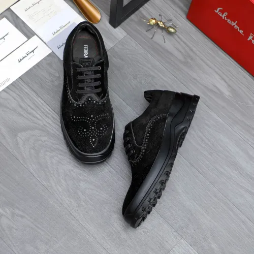 Replica Salvatore Ferragamo Leather Shoes For Men #1433643 $115.00 USD for Wholesale