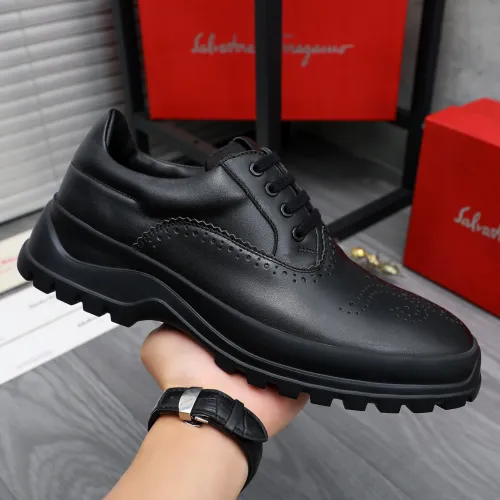 Replica Salvatore Ferragamo Leather Shoes For Men #1433647 $115.00 USD for Wholesale