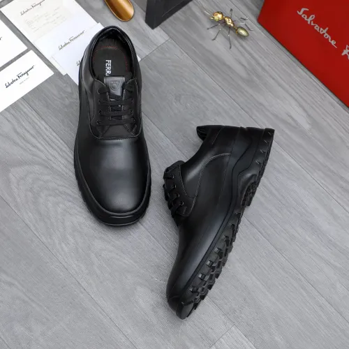 Replica Salvatore Ferragamo Leather Shoes For Men #1433648 $115.00 USD for Wholesale