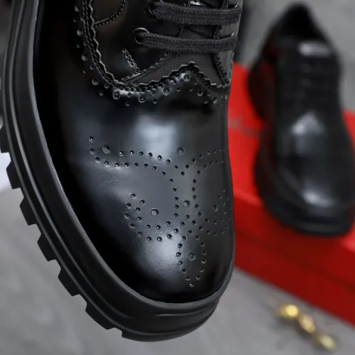 Replica Salvatore Ferragamo Leather Shoes For Men #1433649 $115.00 USD for Wholesale