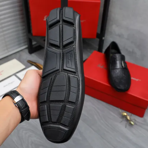 Replica Salvatore Ferragamo Leather Shoes For Men #1434058 $76.00 USD for Wholesale