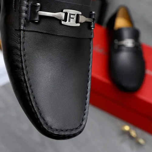 Replica Salvatore Ferragamo Leather Shoes For Men #1434060 $76.00 USD for Wholesale