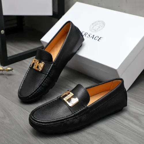 Replica Versace Leather Shoes For Men #1434077 $72.00 USD for Wholesale
