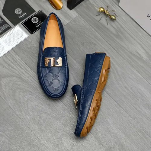 Replica Versace Leather Shoes For Men #1434078 $72.00 USD for Wholesale