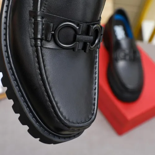 Replica Salvatore Ferragamo Leather Shoes For Men #1434140 $92.00 USD for Wholesale
