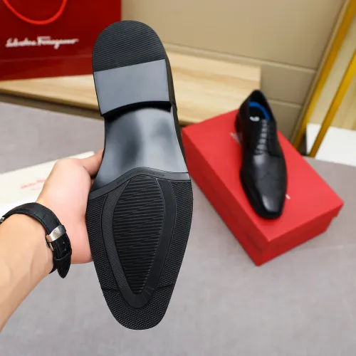 Replica Salvatore Ferragamo Leather Shoes For Men #1434142 $88.00 USD for Wholesale