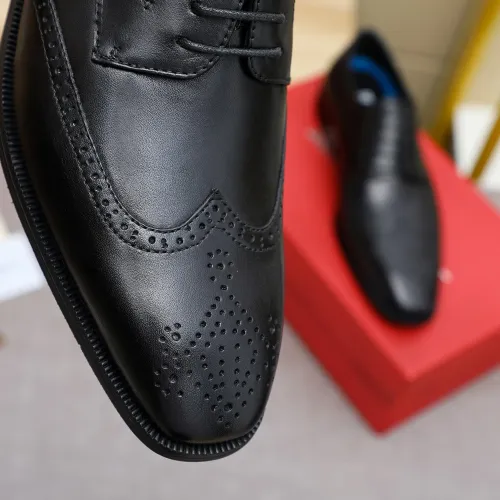 Replica Salvatore Ferragamo Leather Shoes For Men #1434142 $88.00 USD for Wholesale