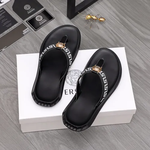 Replica Versace Slippers For Men #1434183 $45.00 USD for Wholesale