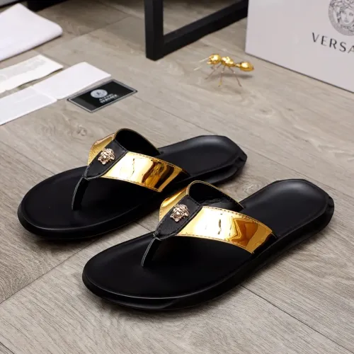 Replica Versace Slippers For Men #1434221 $45.00 USD for Wholesale