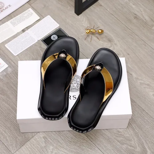 Replica Versace Slippers For Men #1434221 $45.00 USD for Wholesale
