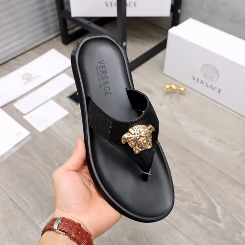 Replica Versace Slippers For Men #1434231 $45.00 USD for Wholesale