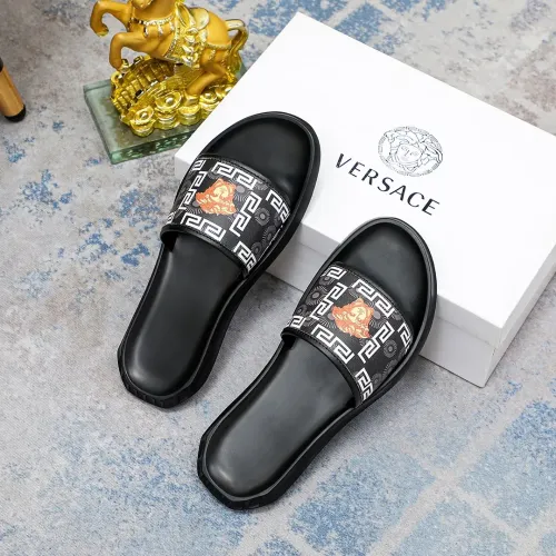 Replica Versace Slippers For Men #1434235 $45.00 USD for Wholesale