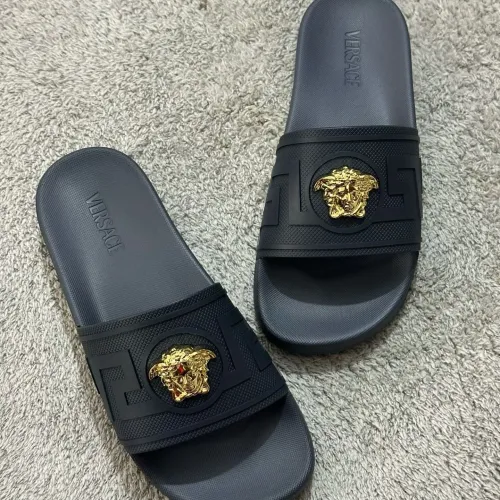 Replica Versace Slippers For Men #1434442 $52.00 USD for Wholesale