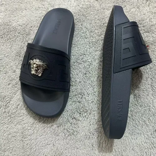 Replica Versace Slippers For Men #1434446 $52.00 USD for Wholesale