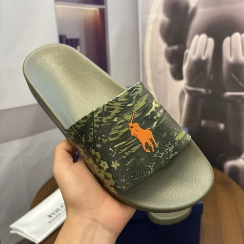 Replica Ralph Lauren Polo Slippers For Men #1435145 $45.00 USD for Wholesale