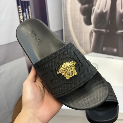 Replica Versace Slippers For Men #1435280 $42.00 USD for Wholesale