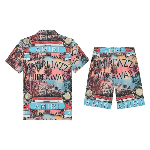 Replica Amiri Tracksuits Short Sleeved For Men #1437904 $52.00 USD for Wholesale