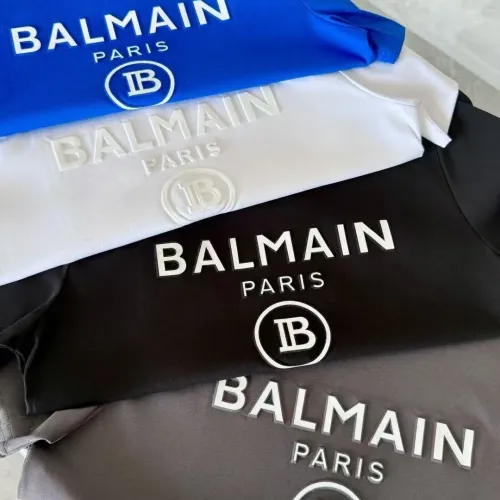 Replica Balmain T-Shirts Short Sleeved For Men #1438117 $32.00 USD for Wholesale