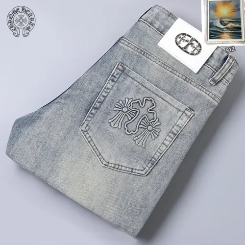 Replica Chrome Hearts Jeans For Men #1438511 $48.00 USD for Wholesale
