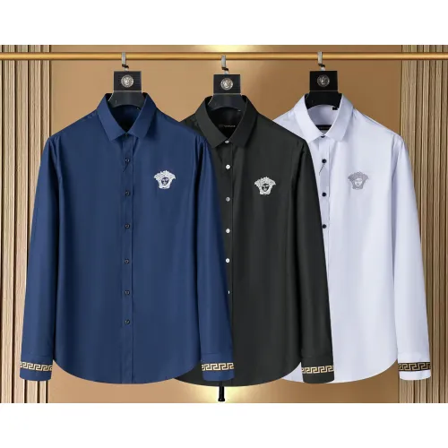Replica Versace Shirts Long Sleeved For Men #1438793 $40.00 USD for Wholesale