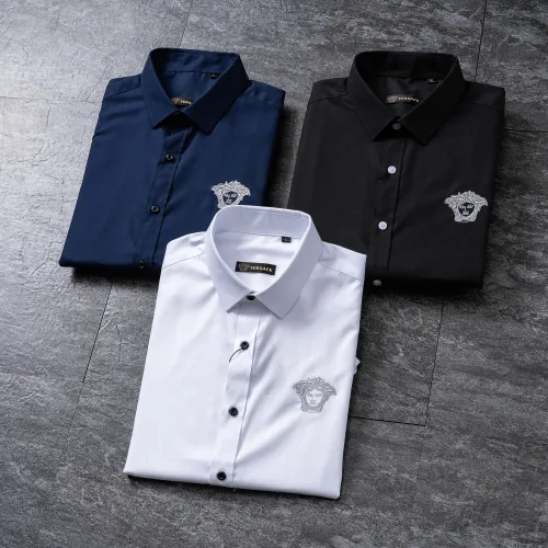 Replica Versace Shirts Long Sleeved For Men #1438793 $40.00 USD for Wholesale