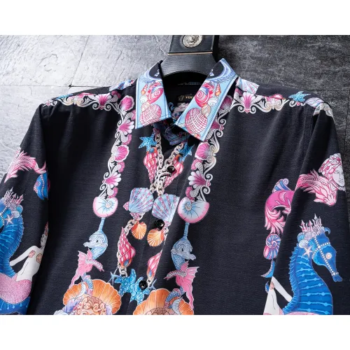 Replica Versace Shirts Long Sleeved For Men #1438796 $40.00 USD for Wholesale