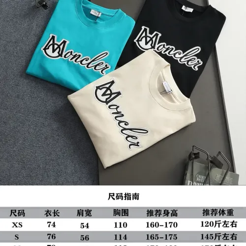 Replica Moncler T-Shirts Short Sleeved For Unisex #1439212 $40.00 USD for Wholesale