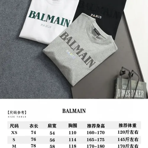 Replica Balmain T-Shirts Short Sleeved For Unisex #1439220 $40.00 USD for Wholesale