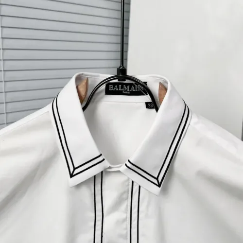 Replica Balmain Shirts Long Sleeved For Men #1439434 $72.00 USD for Wholesale