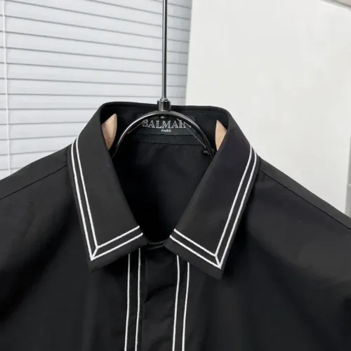 Replica Balmain Shirts Long Sleeved For Men #1439435 $72.00 USD for Wholesale