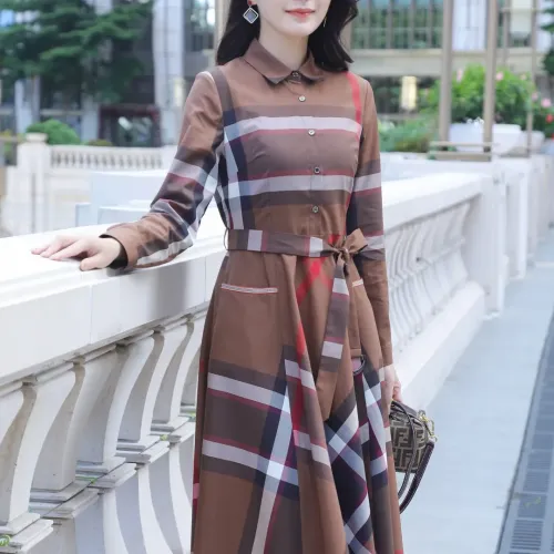 Replica Burberry Dresses Long Sleeved For Women #1440033 $85.00 USD for Wholesale
