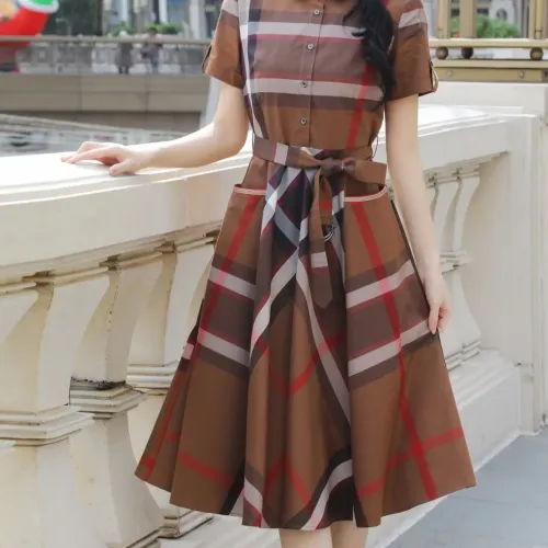 Burberry Dresses Short Sleeved For Women #1440037