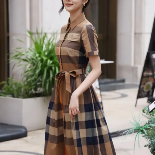 Replica Burberry Dresses Short Sleeved For Women #1440039 $85.00 USD for Wholesale