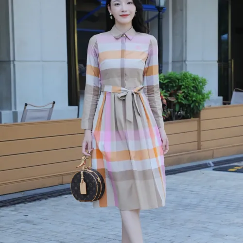 Replica Burberry Dresses Long Sleeved For Women #1440042 $85.00 USD for Wholesale