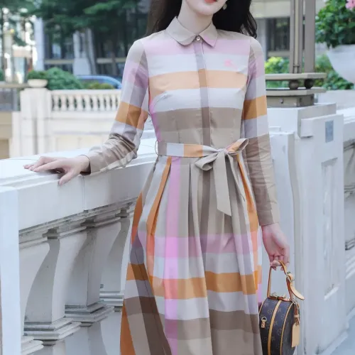 Replica Burberry Dresses Long Sleeved For Women #1440042 $85.00 USD for Wholesale