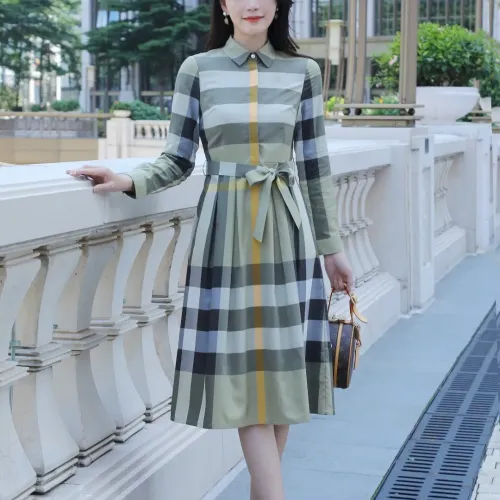Replica Burberry Dresses Long Sleeved For Women #1440047 $85.00 USD for Wholesale
