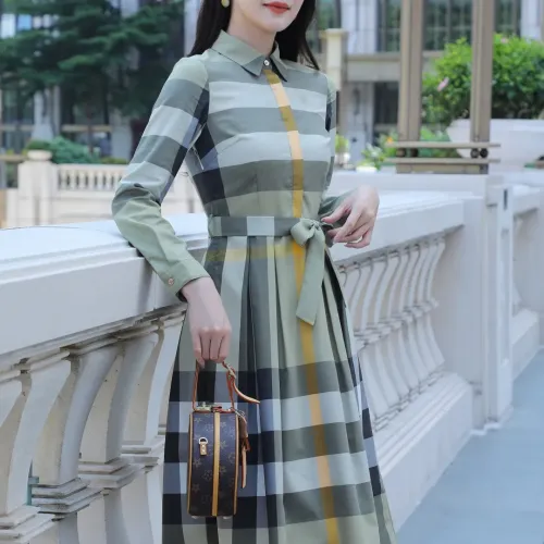 Replica Burberry Dresses Long Sleeved For Women #1440047 $85.00 USD for Wholesale