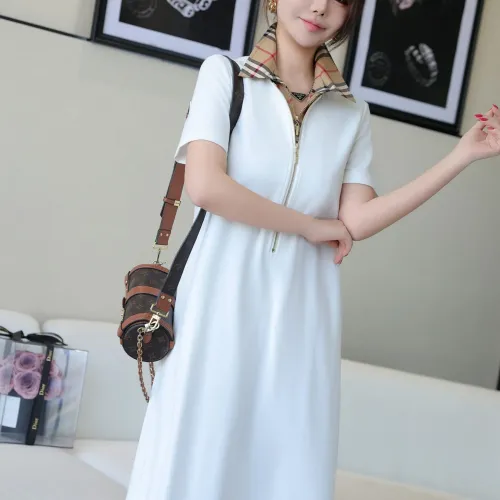 Replica Burberry Dresses Short Sleeved For Women #1440055 $85.00 USD for Wholesale