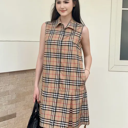 Replica Burberry Dresses Sleeveless For Women #1440074 $85.00 USD for Wholesale