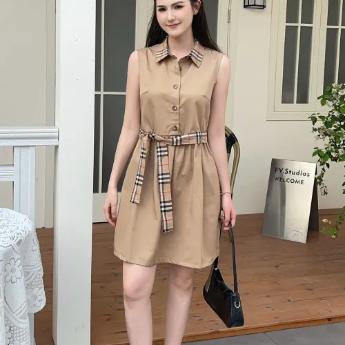 Replica Burberry Dresses Sleeveless For Women #1440077 $85.00 USD for Wholesale