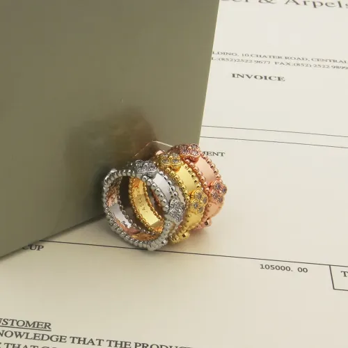 Replica Van Cleef & Arpels Rings In Rose Gold For Women #1440686 $25.00 USD for Wholesale