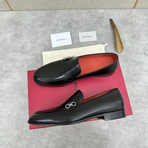Replica Salvatore Ferragamo Leather Shoes For Men #1441443 $170.00 USD for Wholesale