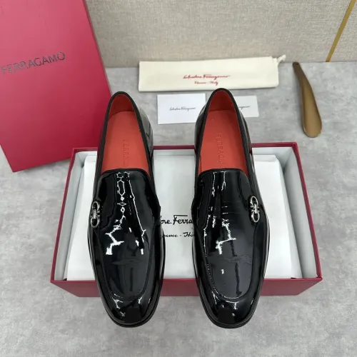 Replica Salvatore Ferragamo Leather Shoes For Men #1441444 $170.00 USD for Wholesale
