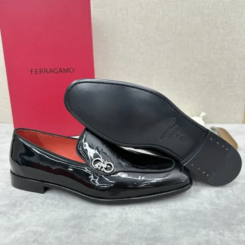 Replica Salvatore Ferragamo Leather Shoes For Men #1441444 $170.00 USD for Wholesale