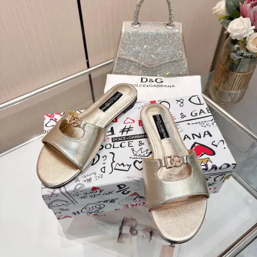 Replica Dolce & Gabbana D&G Slippers For Women #1442001 $82.00 USD for Wholesale