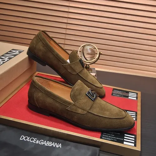 Replica Dolce & Gabbana D&G Leather Shoes For Men #1442848 $98.00 USD for Wholesale