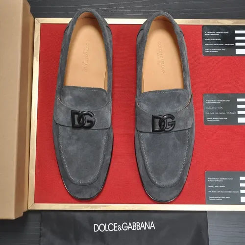 Replica Dolce & Gabbana D&G Leather Shoes For Men #1442850 $98.00 USD for Wholesale
